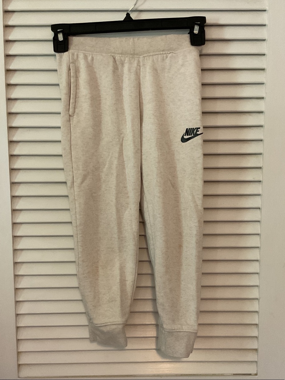 Nike Kids Light Heather tan grey Jogger Sweatpants